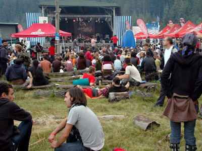 FESTIVAL DE JAZZ - GARANA York (stânga) şi Dario la Gărâna, 2008. Foto: Valentina Sarosi